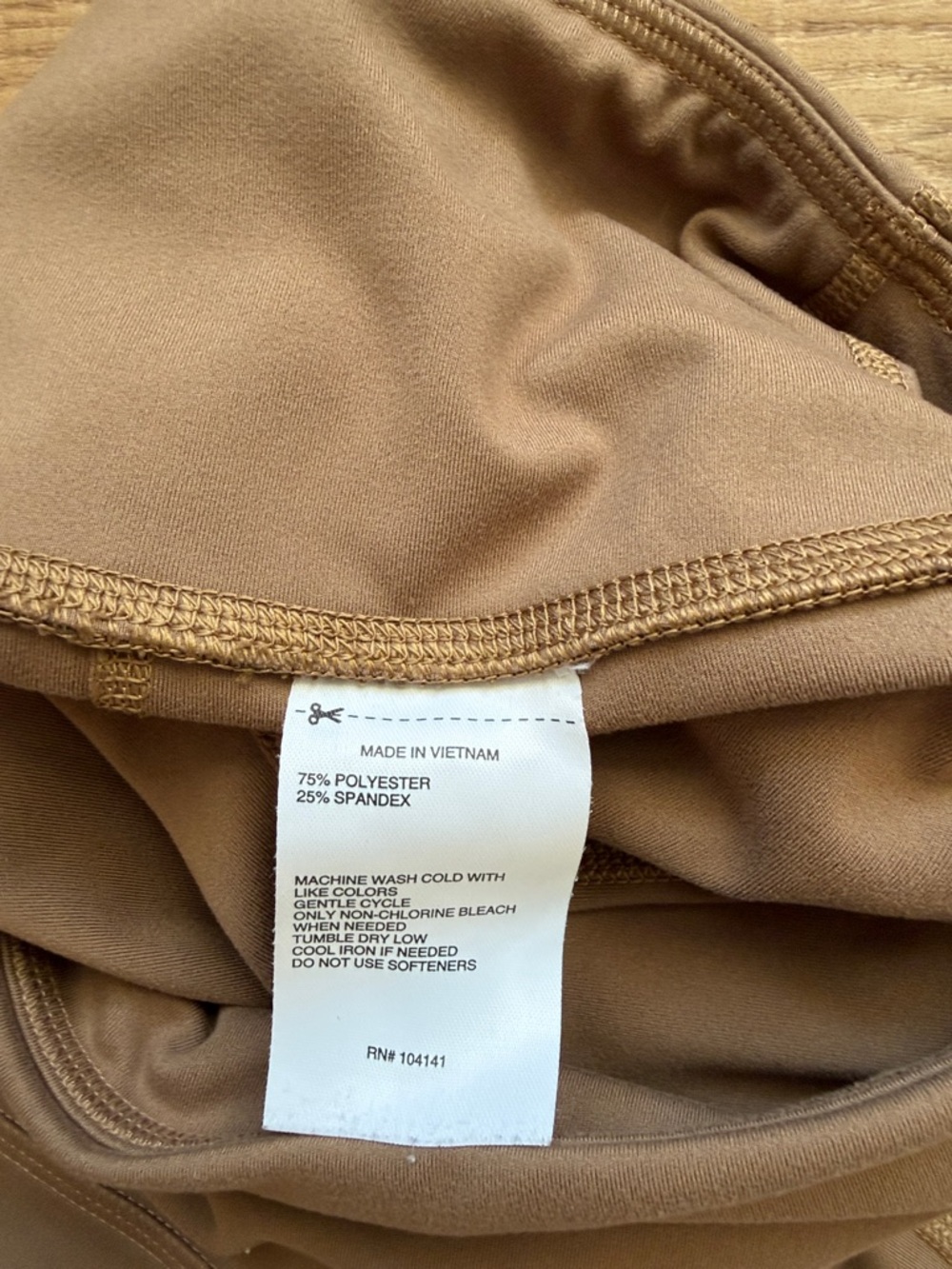 DSG Tan Brown High-Waist Leggings Size XL - Picture 3 of 5